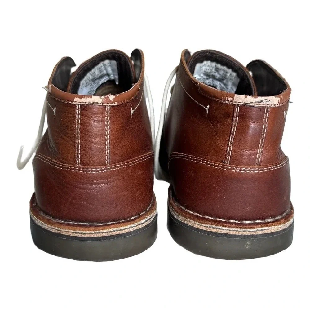 Kenneth Cole Reaction Eclectic Grandpa Grunge Brown Leather Chukka Boots Size 11